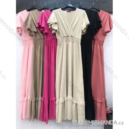 Kleid mit 3/4 Ärmeltasche für Damen (uni sl) ITALIAN Fashion IMWD20527