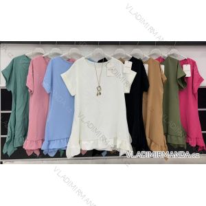 Šaty košilové 3/4 rukáv dámské tenké (uni s-l) ITALSKá MóDA IMWD201619