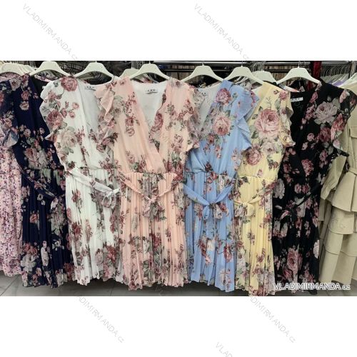Kleid mit 3/4 Ärmeltasche für Damen (uni sl) ITALIAN Fashion IMWD20527
