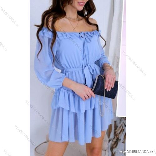 Kleid mit 3/4 Ärmeltasche für Damen (uni sl) ITALIAN Fashion IMWD20529