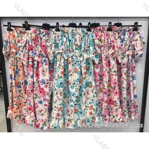 Kleid mit 3/4 Ärmeltasche für Damen (uni sl) ITALIAN Fashion IMWD20527