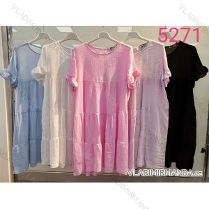 Elegantes kurzärmeliges Damenkleid (uni s-m) ITALIAN FASHION IM920148