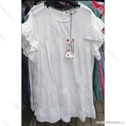 Elegantes kurzärmeliges Damenkleid (uni s-m) ITALIAN FASHION IM920148