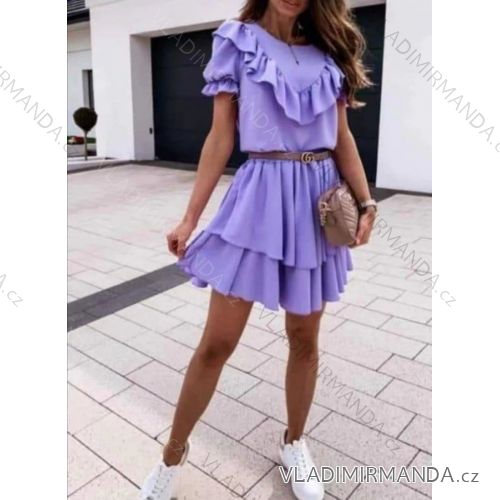 Kleid mit 3/4 Ärmeltasche für Damen (uni sl) ITALIAN Fashion IMWD20527