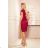316-5 Spitzenkleid mit Ausschnitt - Farbe Burgund