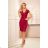 316-5 Spitzenkleid mit Ausschnitt - Farbe Burgund