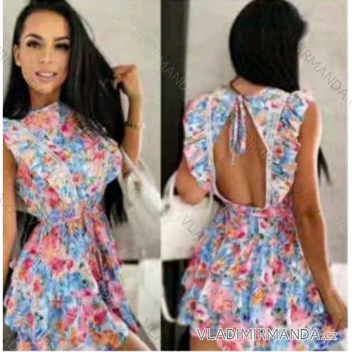 Kleid mit 3/4 Ärmeltasche für Damen (uni sl) ITALIAN Fashion IMWD20527