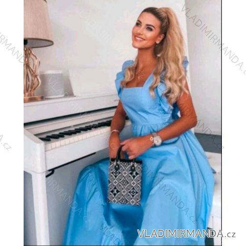 Langes Sommer Damenkleid (uni s-m) ITALIAN FASHION IMM20119