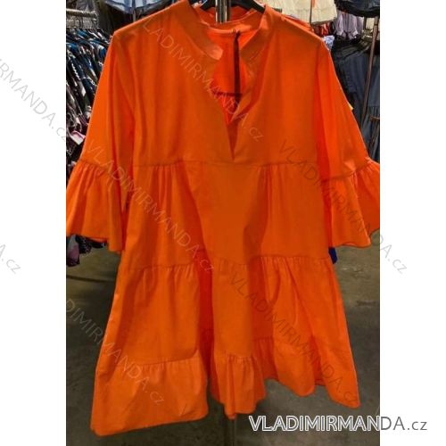 Bluse 3/4 Ärmel mit Knöpfen (uni sl) ITALIENISCHE Mode IMM20206