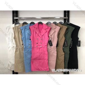 Elegantes kurzärmeliges Damenkleid (uni s-m) ITALIAN FASHION IM920148