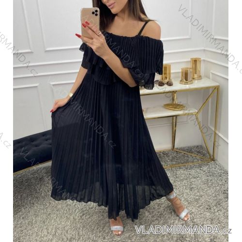Kleid mit 3/4 Ärmeltasche für Damen (uni sl) ITALIAN Fashion IMWD20527