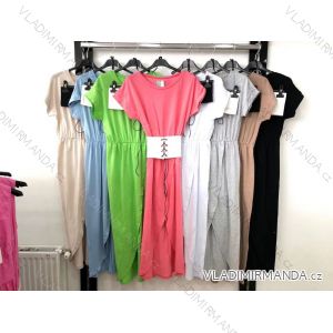 Elegantes kurzärmeliges Damenkleid (uni s-m) ITALIAN FASHION IM920148