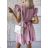 Kleid mit 3/4 Ärmeltasche für Damen (uni sl) ITALIAN Fashion IMWD20527