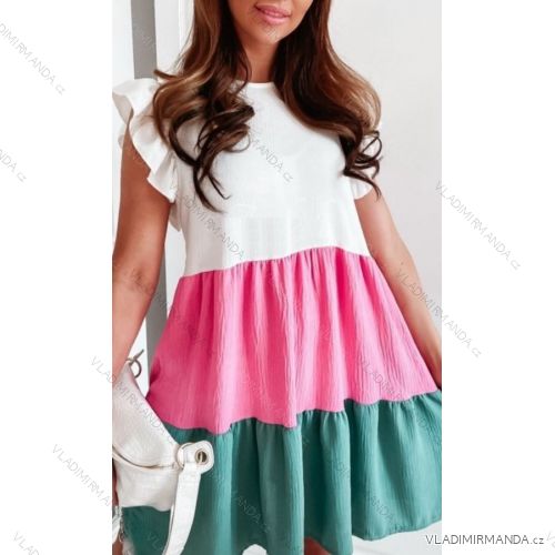 Kleid mit 3/4 Ärmeltasche für Damen (uni sl) ITALIAN Fashion IM3181746