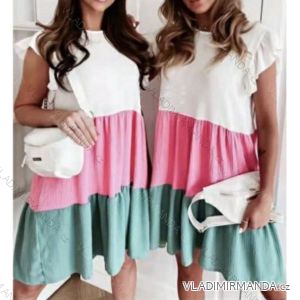 Kleid mit 3/4 Ärmeltasche für Damen (uni sl) ITALIAN Fashion IMWD20527