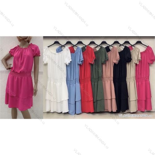 Kleid mit 3/4 Ärmeltasche für Damen (uni sl) ITALIAN Fashion IMWD20527
