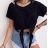 T-Shirt Kurzarm Frauen (UNI S / L) ITALIENISCHE MODE IMK20128