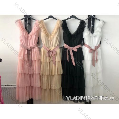 Elegantes kurzärmeliges Damenkleid (uni s-m) ITALIAN FASHION IM920148