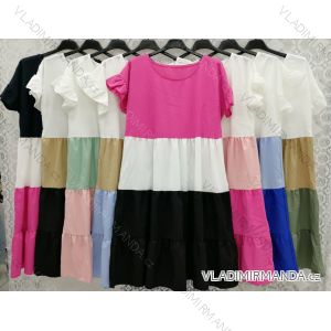 Kleid mit 3/4 Ärmeltasche für Damen (uni sl) ITALIAN Fashion IMWD20527