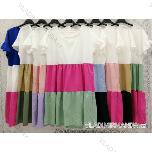 Kleid mit 3/4 Ärmeltasche für Damen (uni sl) ITALIAN Fashion IMWD20527