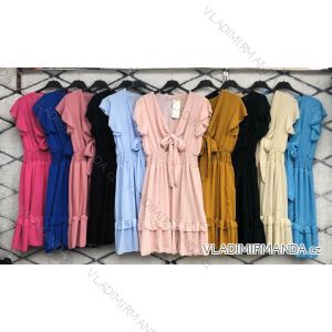 Kleid mit 3/4 Ärmeltasche für Damen (uni sl) ITALIAN Fashion IMWD20527