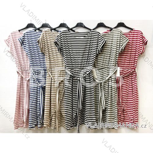 Kleid mit 3/4 Ärmeltasche für Damen (uni sl) ITALIAN Fashion IMWD20527