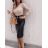 Kleid mit 3/4 Ärmeltasche für Damen (S/M ONE SIZE) ITALIAN Fashion IMWD20514 S (EU 36 / 27-28) schwarz