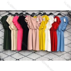 Kleid mit 3/4 Ärmeltasche für Damen (uni sl) ITALIAN Fashion IMWD20527