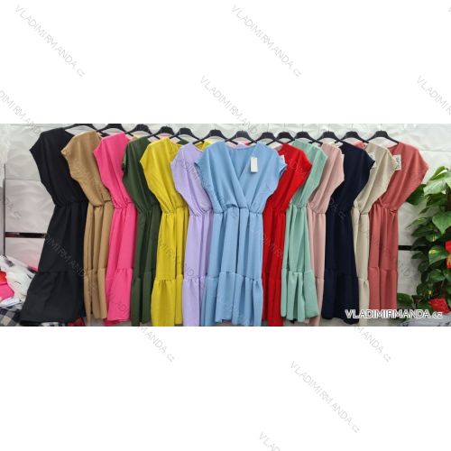 Kleid mit 3/4 Ärmeltasche für Damen (uni sl) ITALIAN Fashion IMWD20527