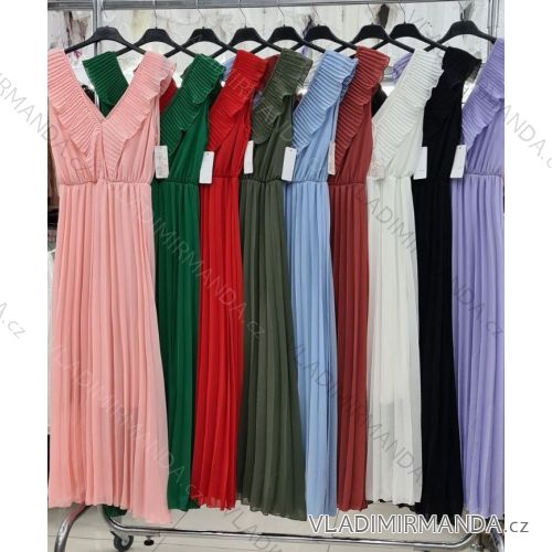 Kleid mit 3/4 Ärmeltasche für Damen (uni sl) ITALIAN Fashion IMWD20527