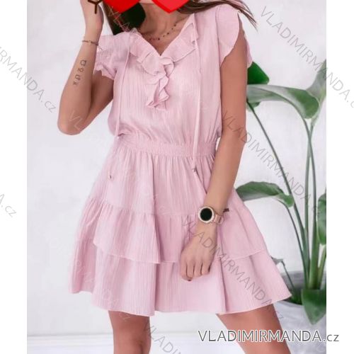 Kleid mit 3/4 Ärmeltasche für Damen (uni sl) ITALIAN Fashion IMWD20527