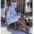 Kleid mit 3/4 Ärmeltasche für Damen (uni sl) ITALIAN Fashion IMWD20527