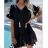 Kleid mit 3/4 Ärmeltasche für Damen (uni sl) ITALIAN Fashion IMWD20527