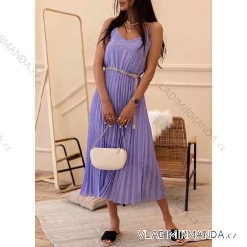 Kleid mit 3/4 Ärmeltasche für Damen (uni sl) ITALIAN Fashion IMWD20527