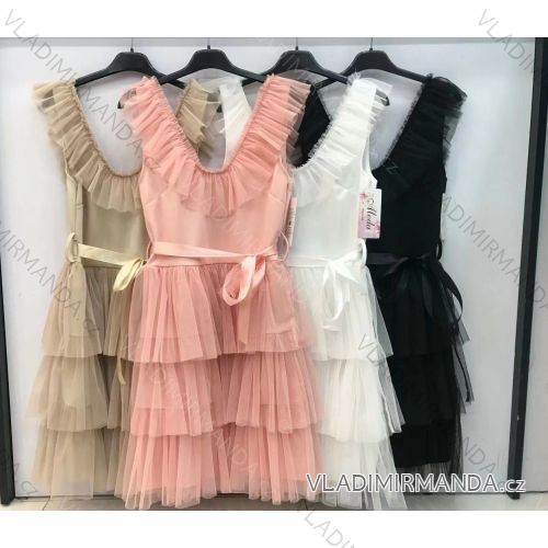 Kleid mit 3/4 Ärmeltasche für Damen (uni sl) ITALIAN Fashion IMWD20527