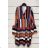 Sommerkleid Langarm geblümte Damen (UNI S / L) ITALIAN FASHION IMK20150