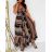 Sommerkleid Langarm geblümte Damen (UNI S / L) ITALIAN FASHION IMK20150
