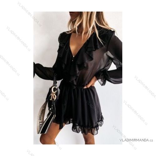 Sommerkleid Langarm geblümte Damen (UNI S / L) ITALIAN FASHION IMK20150