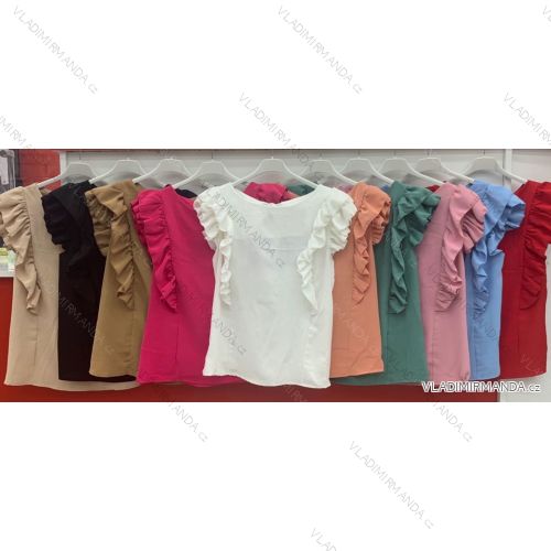 T-Shirt Kurzarm Frauen (UNI S / L) ITALIENISCHE MODE IMK20128