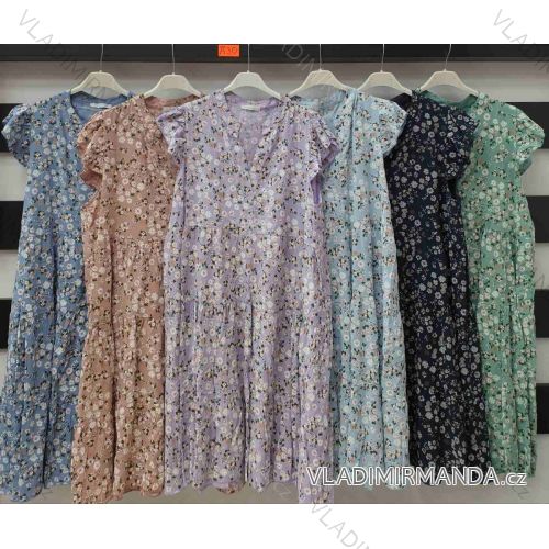 Kleid mit 3/4 Ärmeltasche für Damen (uni sl) ITALIAN Fashion IM3181746