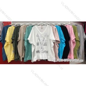 T-Shirt Kurzarm Frauen (UNI S / L) ITALIENISCHE MODE IMK20128