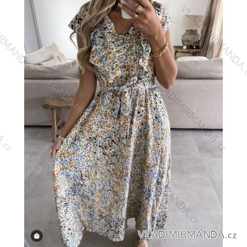 Kleid mit 3/4 Ärmeltasche für Damen (uni sl) ITALIAN Fashion IMWD20527