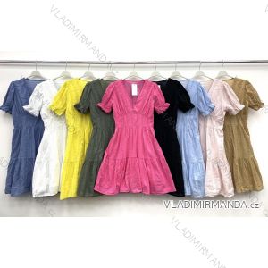Kleid mit 3/4 Ärmeltasche für Damen (uni sl) ITALIAN Fashion IMWD20527