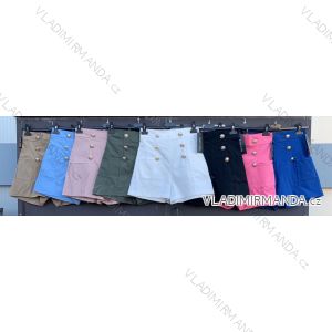 Shorts Shorts Kunstleder Frauen (uni s-l) ITALIAN FASHION IM920107