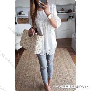 Kleid mit 3/4 Ärmeltasche für Damen (uni sl) ITALIAN Fashion IM3181746