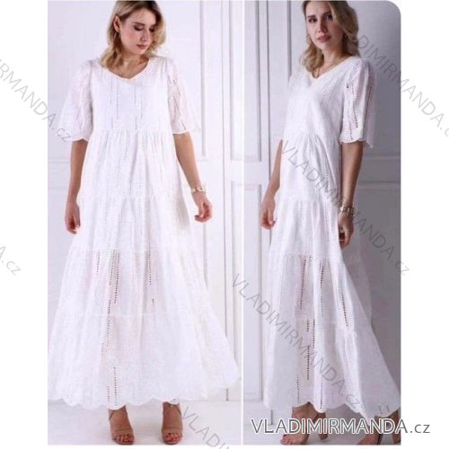 Kleid mit 3/4 Ärmeltasche für Damen (uni sl) ITALIAN Fashion IMWD20527