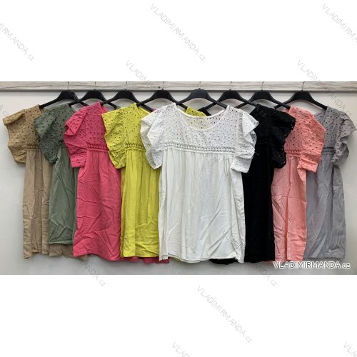 Kleid mit 3/4 Ärmeltasche für Damen (uni sl) ITALIAN Fashion IM3181746