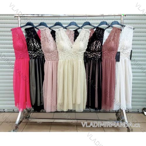 Kleid mit 3/4 Ärmeltasche für Damen (uni sl) ITALIAN Fashion IMWD20527