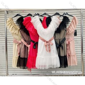 Kleid mit 3/4 Ärmeltasche für Damen (uni sl) ITALIAN Fashion IMWD20527