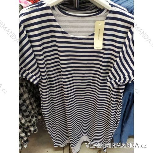 Kleid Kurzarm langen Sommerstreifen Damen (uni sl) ITALIENISCHE MODA IM718227